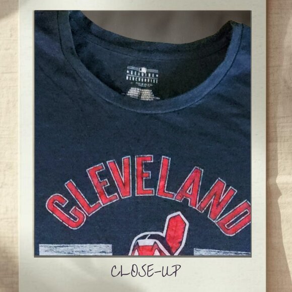 Cleveland Indians Chief Wahoo Navy Tee | MLB | Size M - Picture 3 of 4